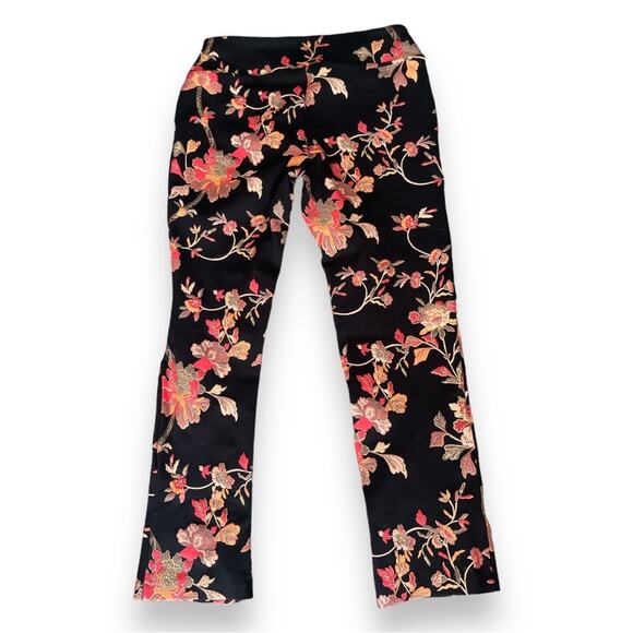 Soft Surroundings Black/Red Print Stretch Dress Pants S - Picture 3 of 9